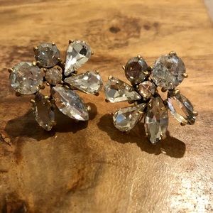 J Crew Crystal Cluster Earrings